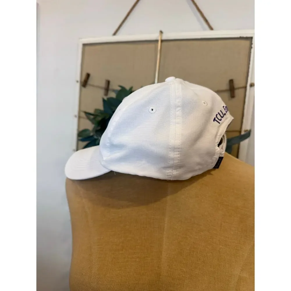 Texas Christian University frogs White Ball Cap Hat TCU Imperial Sports gameday